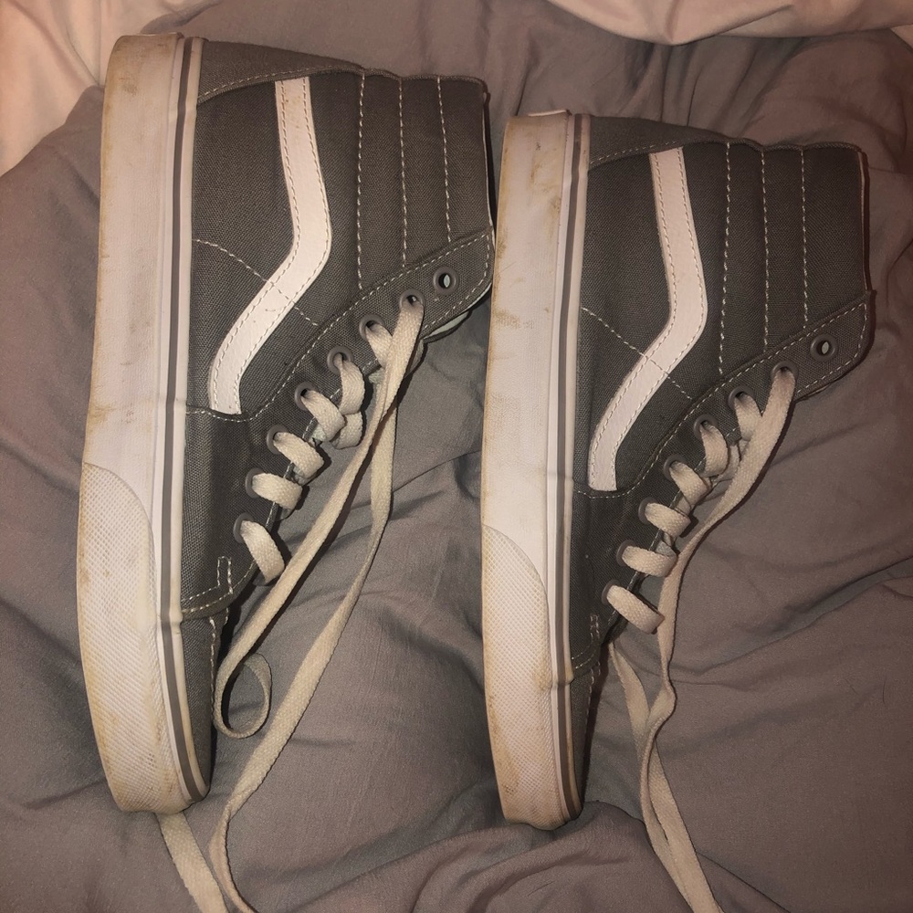 Grey high top vans